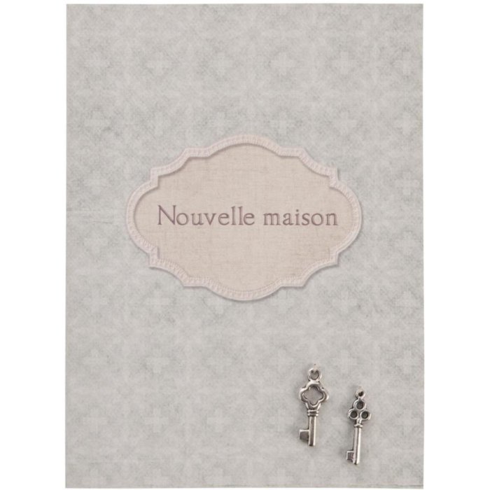 Biglietto dauguri Clayre & Eef 10x13,5 cm francese