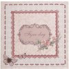 antico biglietto dauguri olandese 13,5x13,5 cm