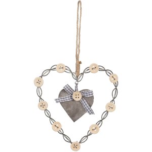 Ciondolo Cuore con bottoni 13x13 cm
