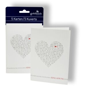 Biglietto dinvito Love 5 biglietti con busta
