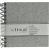 Album a spirale Goldbuch Linum grigio 22x20 cm 40 pagine bianche