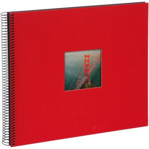 Album a spirale Bella Vista rosso 35x30 cm pagine nere