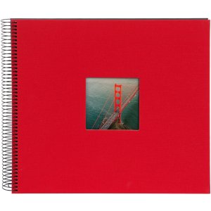 Album a spirale Bella Vista rosso 35x30 cm pagine nere