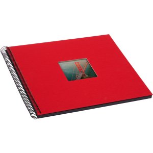 Album a spirale Bella Vista rosso 35x30 cm pagine nere