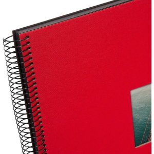 Album a spirale Bella Vista rosso 35x30 cm pagine nere