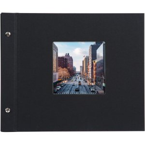 Album a vite Bella Vista nero 30x25 cm cartoncino fotografico bianco