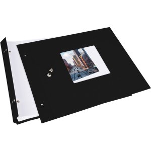 Album a vite Bella Vista nero 30x25 cm cartoncino fotografico bianco