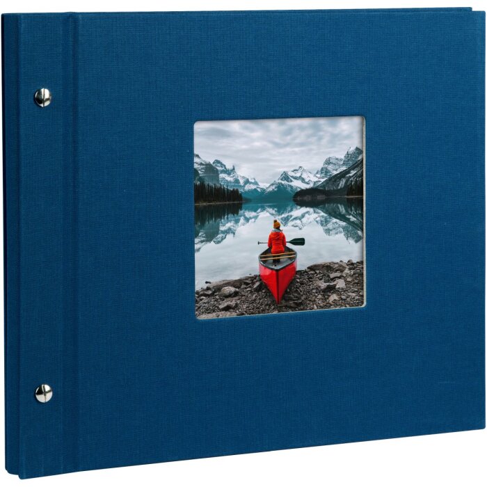 Goldbuch Album a vite Bella Vista blu 30x25 cm 40 pagine nere