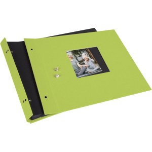 Goldbuch Album a vite Bella Vista verde 30x25 cm 40 pagine nere