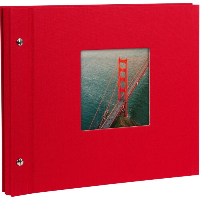 Goldbuch Album a vite Bella Vista rosso 30x25 cm 40 pagine nere