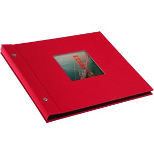 Goldbuch Album a vite Bella Vista rosso 30x25 cm 40 pagine nere