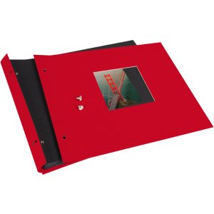 Goldbuch Album a vite Bella Vista rosso 30x25 cm 40 pagine nere