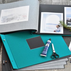 Goldbuch Album a vite Bella Vista turchese 39x31 cm 40 pagine nere