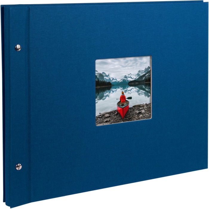 Goldbuch Album a vite Bella Vista blu 39x31 cm 40 pagine nere