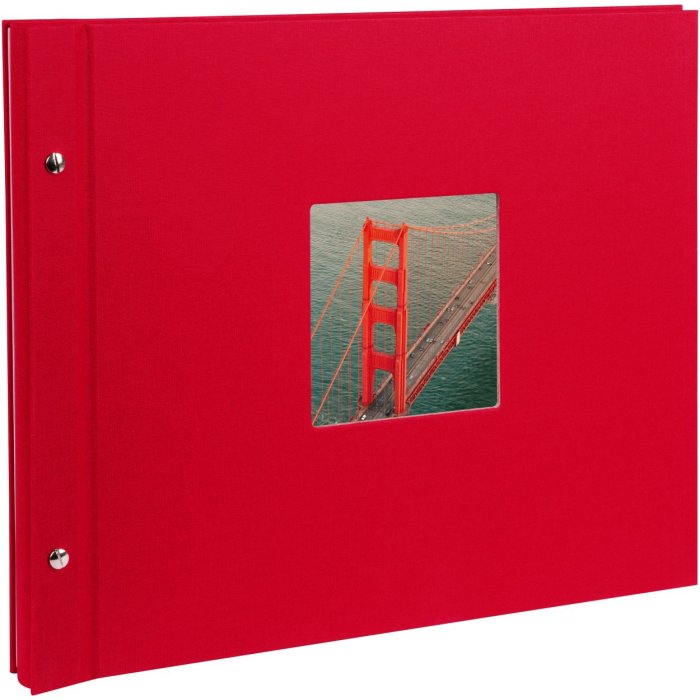 Goldbuch Album a vite Bella Vista rosso 39x31 cm 40 pagine nere