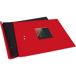 Goldbuch Album a vite Bella Vista rosso 39x31 cm 40 pagine nere
