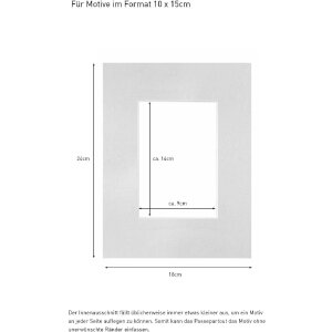 Passepartout pronto 18x24 cm per 10x15 cm grigio cera