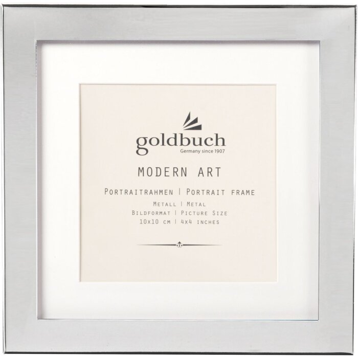 Goldbuch Cornice per ritratto in metallo Arte moderna 10x10 cm argento lucido