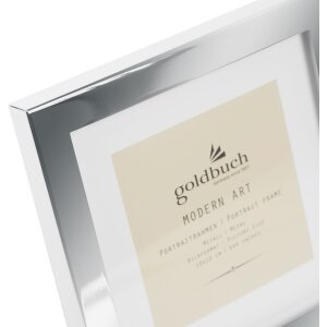 Goldbuch Cornice per ritratto in metallo Arte moderna 10x10 cm argento lucido