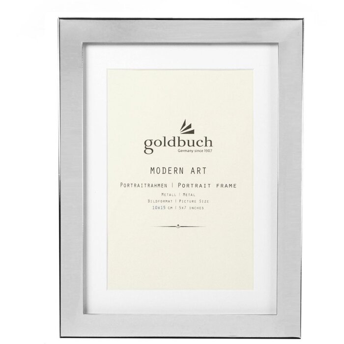 Goldbuch Portafoto in metallo Arte Moderna 10x15 cm argento