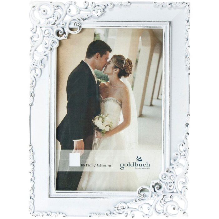 Portafoto in metallo ETERNITY 10x15 cm bianco