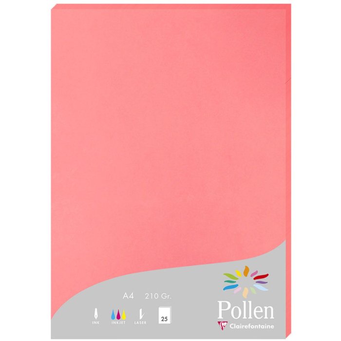 25 fogli di carta Pollen, DIN A4, 210g lychee