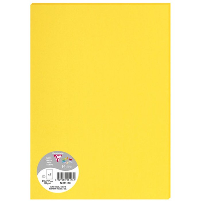 5 fogli di polline DIN A4 120 g - giallo sole