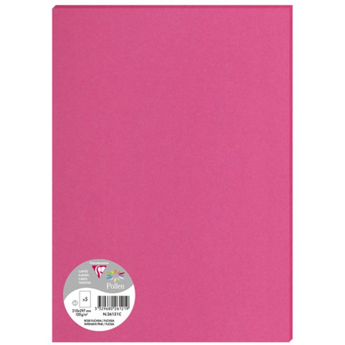 5 fogli di polline DIN A4 120 g - fucsia