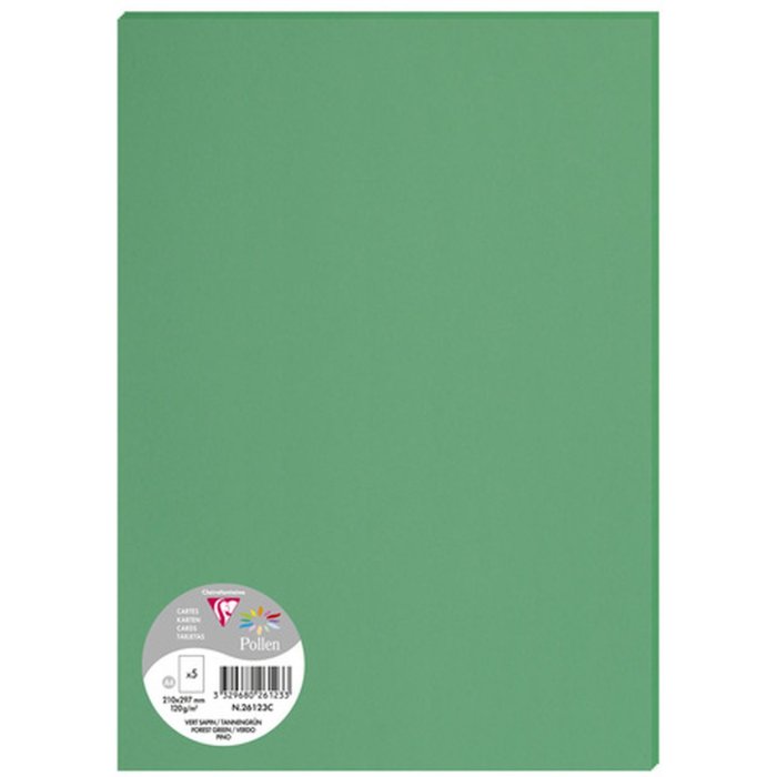 5 fogli polline DIN A4 120 g - verde abete