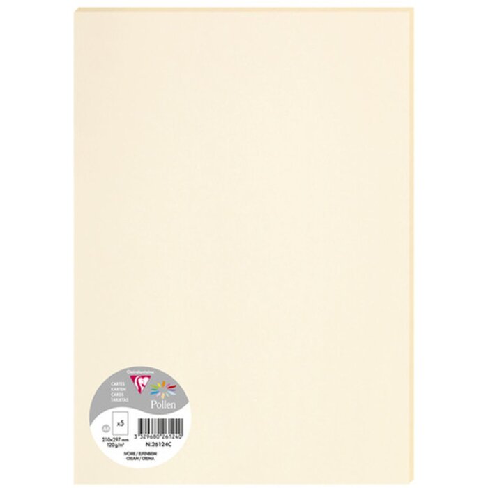 5 fogli polline DIN A4 120 g - avorio