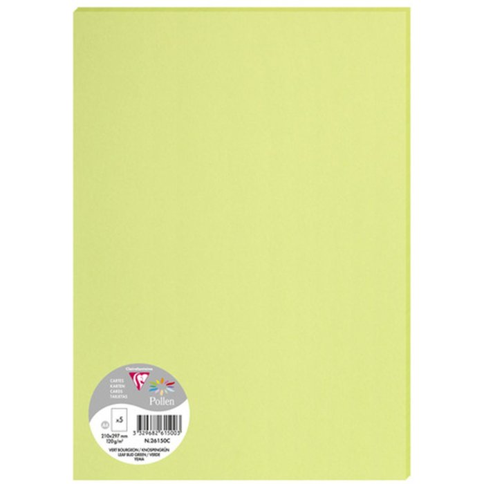 5 fogli di polline DIN A4 120 g - verde bottone