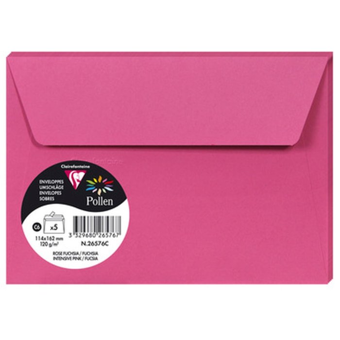 5 Buste Polline 114x162 mm fucsia