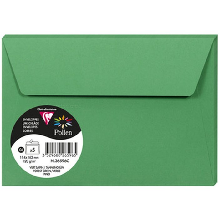 5 Buste Polline 114x162 mm verde pino