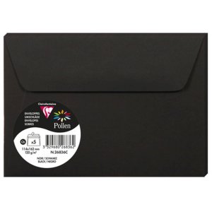 5 buste Polline 114x162 mm nero