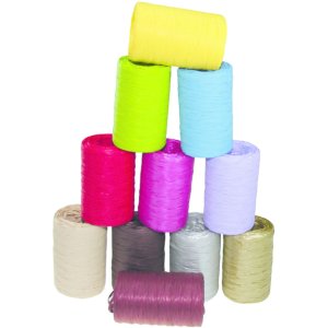 Nastro regalo Raphia 13mmx100m in rotolo avorio sintetico