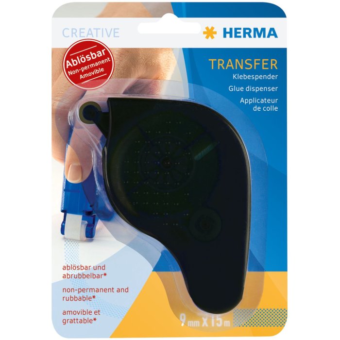 Dispenser adesivo transfer nero - rimovibile