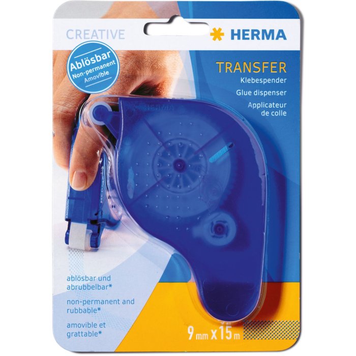 Dispenser adesivo transfer blu - rimovibile
