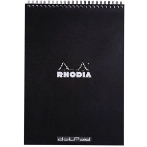 Blocco note A4 a doppia spirale 80 fogli, 80g, riga a punti