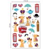 Confezione di adesivi Cooky 3D London, 7,5x12cm, 1 foglio