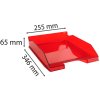 Vassoio per lettere Combo 2 Classic rosso trasparente lucido