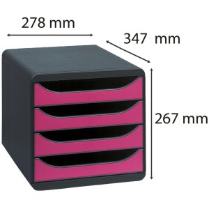 BIG-BOX Mouse classico grigio- lampone