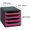 BIG-BOX Mouse classico grigio- lampone