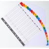 Indici stampati in cartoncino bianco 160g con linguette colorate rinforzate 20 pezzi A4 bianco