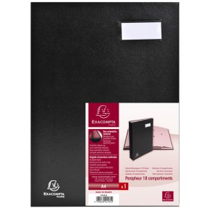 Cartella Signature 24181E - 18 scomparti nero