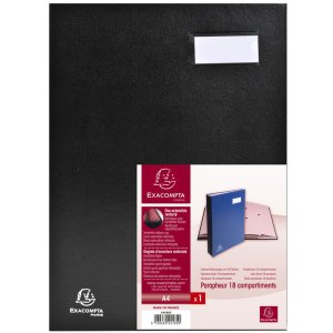 Cartella firmata 24211E - 20 scomparti nero