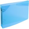 Raccoglitore ad anelli in PP 700? con 4 anelli da 25 mm, dorso da 40 mm, colori Crystal, per schedari in formato 125x200 Blu