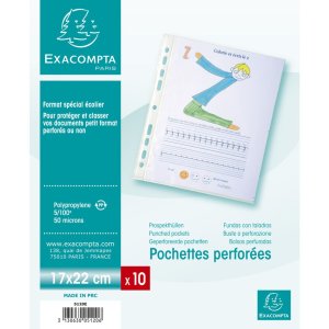 10 tasche PP 50µ 17x22cm Bianco trasparente