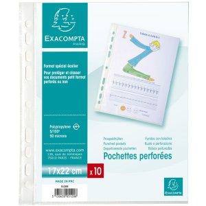 10 tasche PP 50µ 17x22cm Bianco trasparente
