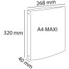 Raccoglitore ad anelli Exacompta PP A4+ 4 anelli 30mm Cristallo cromalinico