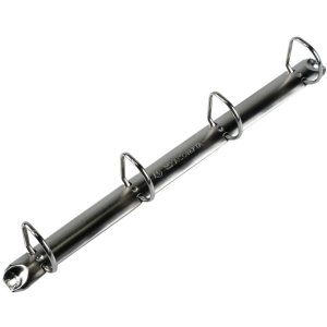 Raccoglitore ad anelli in robusto PP da 2,3 mm con 4 anelli da 30 mm a forma di D e dorso da 49 mm, 3 manicotti esterni e 2 interni, copertina in Krea, DIN A4 extra large nero